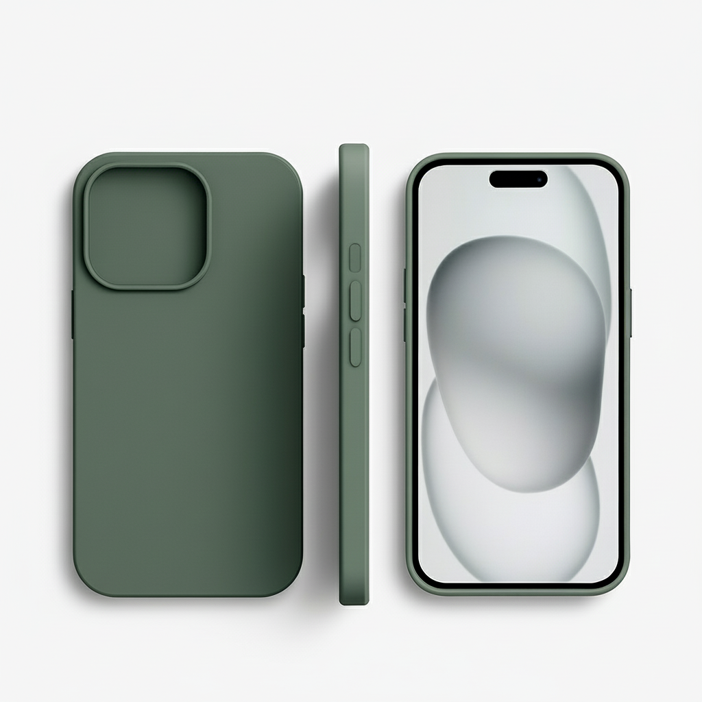 Capa Silicone Premium Verde - iPhone