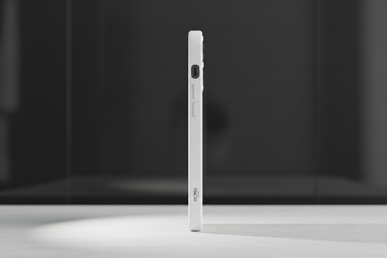 Capa iPhone 17 Pro Max OCINU Premium White - Vista Lateral